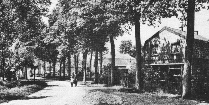 Dorpstraat Bergharen met een der keierhopen